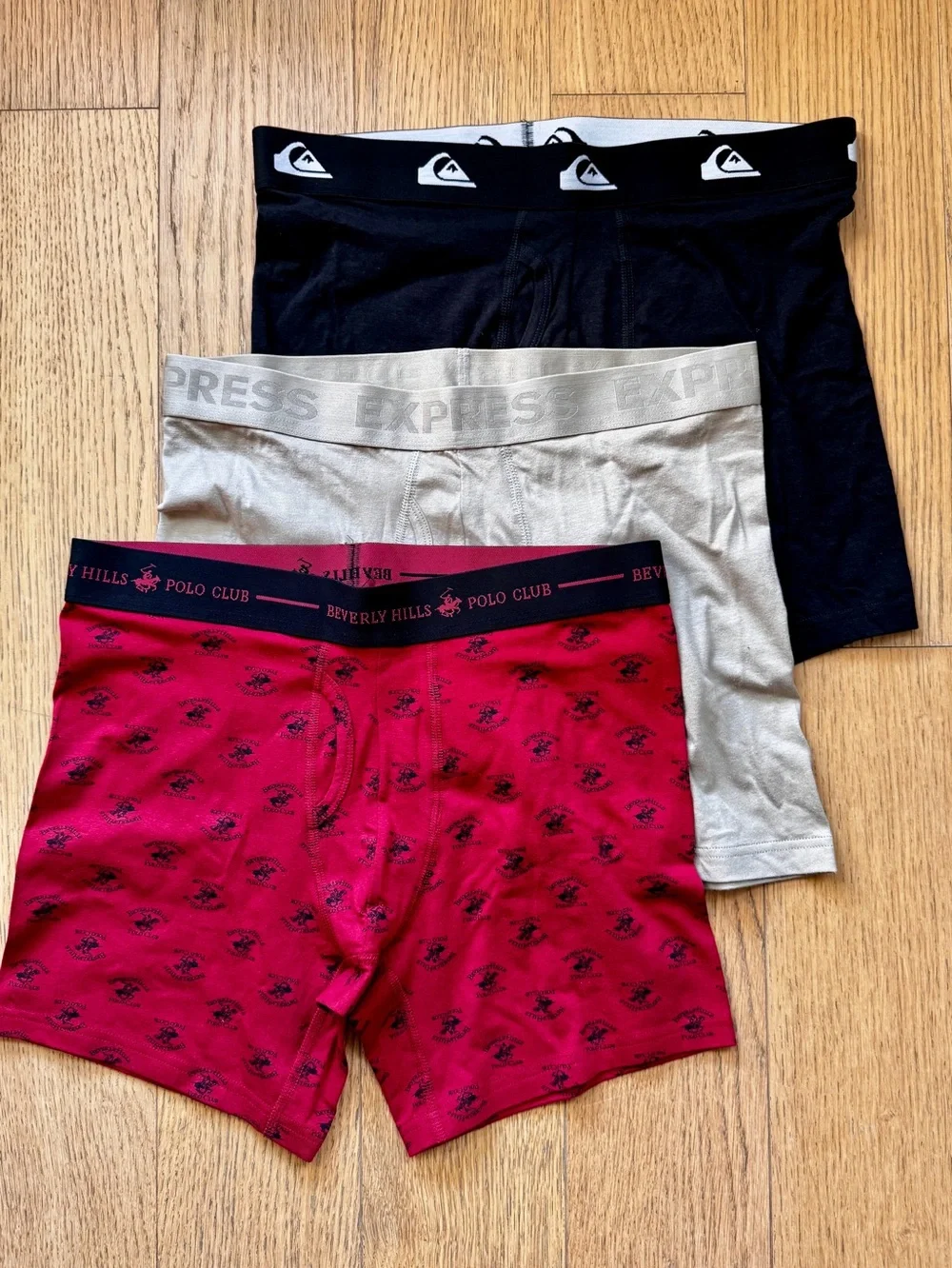 3 Pack Men’s Boxer Briefs Fly Front Tag Free, NWT Size M